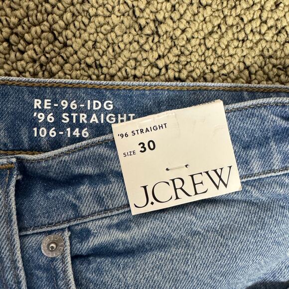J Crew 96 Straight High Rise Semi Stretch Blue Jeans US Women's 30 - Picture 5 of 7